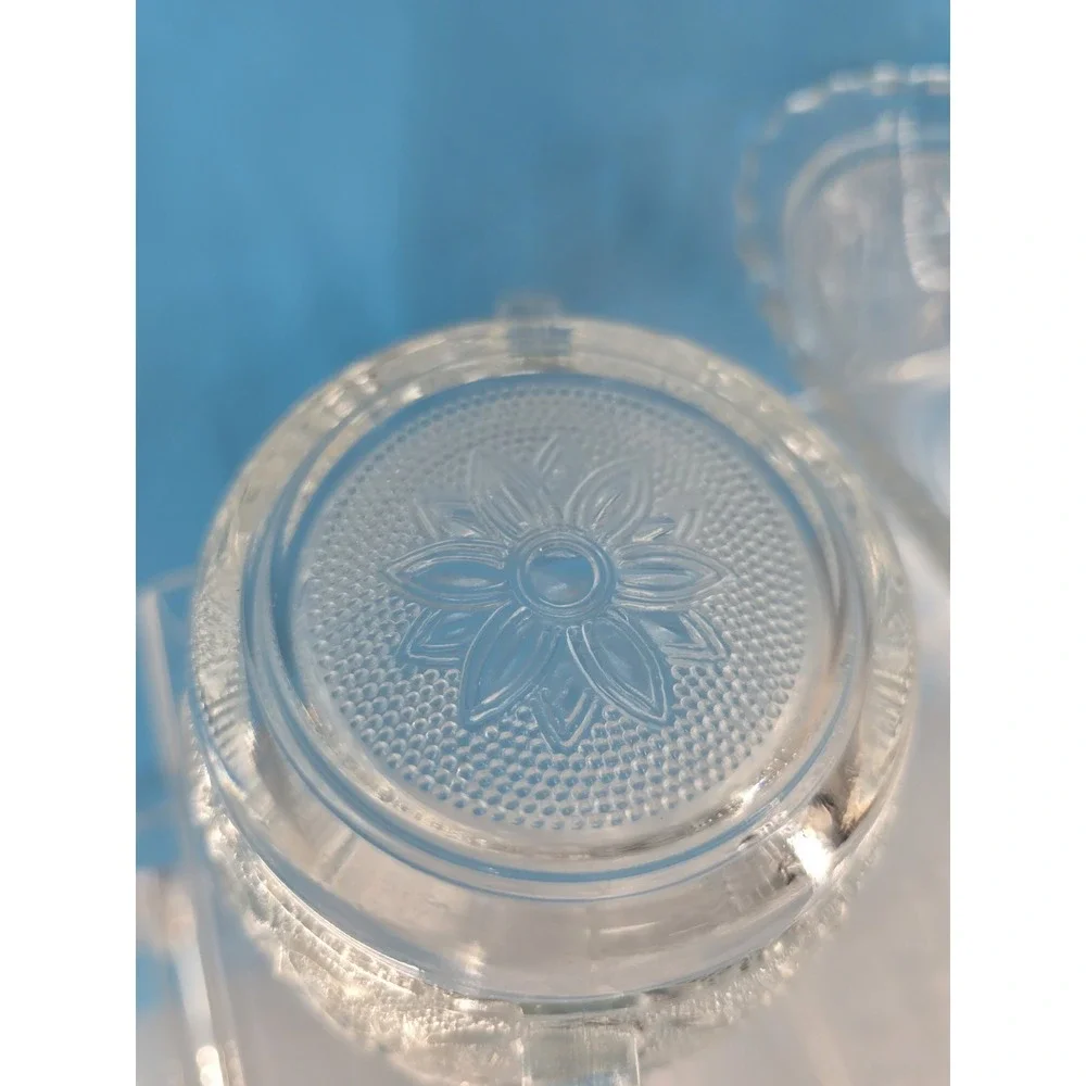 Vtg‎ Depression Glass Anchor Hocking Oval Serving Dish  + Sugar Bowl Floral - VG